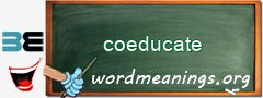 WordMeaning blackboard for coeducate